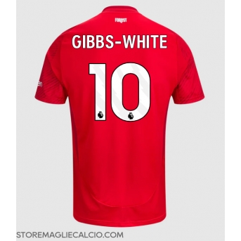 Nottingham Forest Morgan Gibbs-White #10 Maglia Gara Casa Repliche 2024-25 Maniche Corte